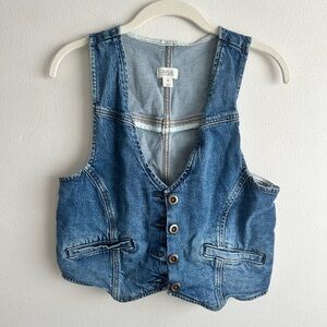 a.n.a Blue Denim Vest